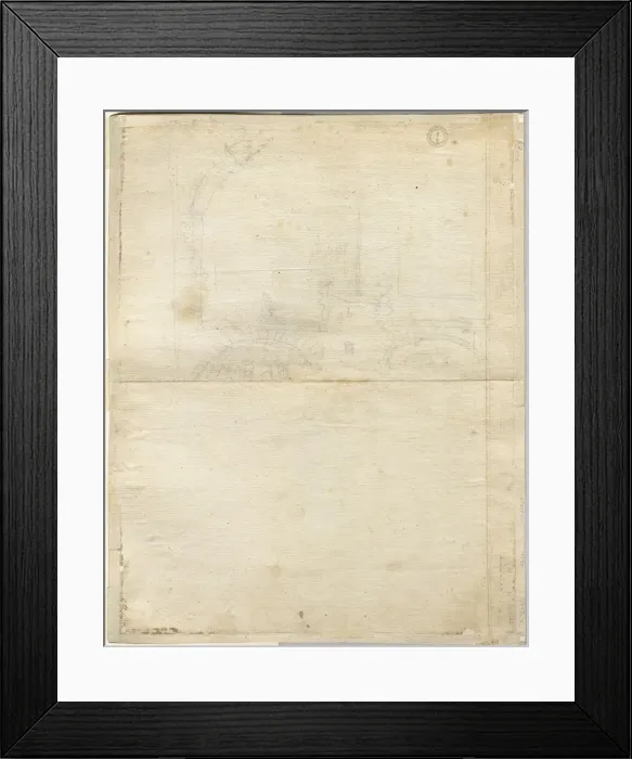 Framed Print : Sketch for San Giovanni in Laterano (verso), 1664. Creator: Lievin Cruyl (Flemish, c Framed Print : Sketch for San Giovanni in Laterano (verso), 1664. Creator: Lievin Cruyl (Flemish, c