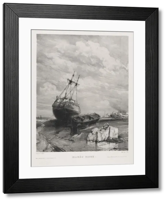 Framed Print : Six Marines: Low Tide, 1833. Creator: Eugene Isabey (French, 1803-1886); Morlot Framed Print : Six Marines: Low Tide, 1833. Creator: Eugene Isabey (French, 1803-1886); Morlot