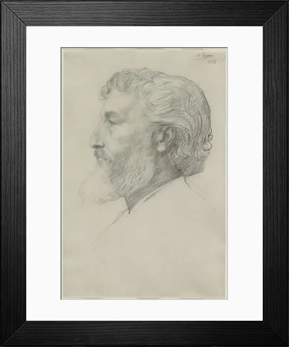 Framed Print : Sir Frederick Leighton, 1878. Creator: Alphonse Legros (French, 1837-1911) Framed Print : Sir Frederick Leighton, 1878. Creator: Alphonse Legros (French, 1837-1911)