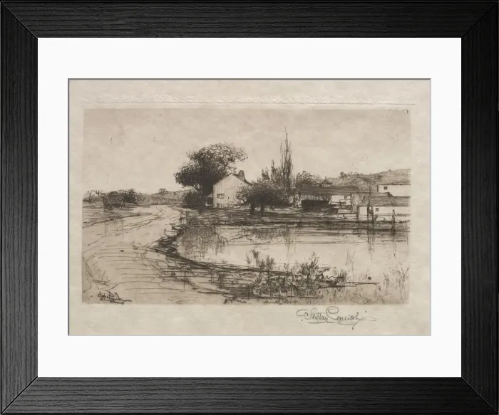 Framed Print : Sketch near Pittsfield, Mass. 1887-1888. Creator: Stephen Parrish (American, 1846-1938) Framed Print : Sketch near Pittsfield, Mass. 1887-1888. Creator: Stephen Parrish (American, 1846-1938)
