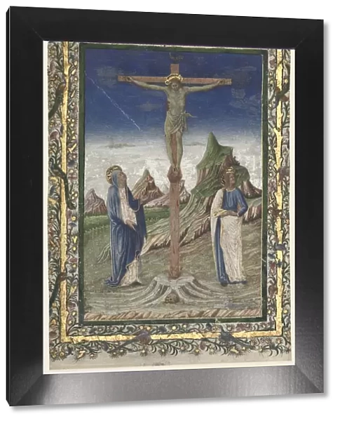 Single Leaf from a Missal: The Crucifixion, late 1400s. Creator: Unknown