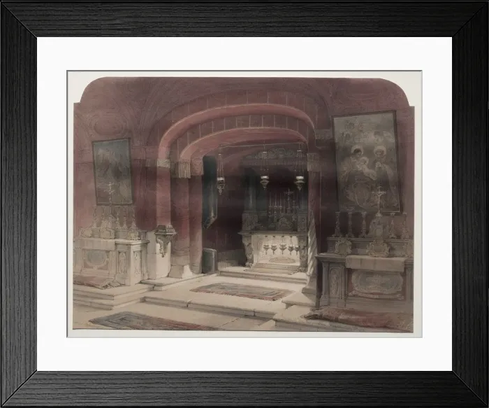 Framed Print : Shrine of the Annunciation, Nazareth, 1839. Creator: David Roberts (British, 1796-1864) Framed Print : Shrine of the Annunciation, Nazareth, 1839. Creator: David Roberts (British, 1796-1864)