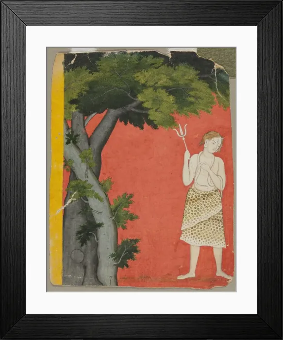 Framed Print : Shiva Under Trees, c. 1780. Creator: Unknown Framed Print : Shiva Under Trees, c. 1780. Creator: Unknown