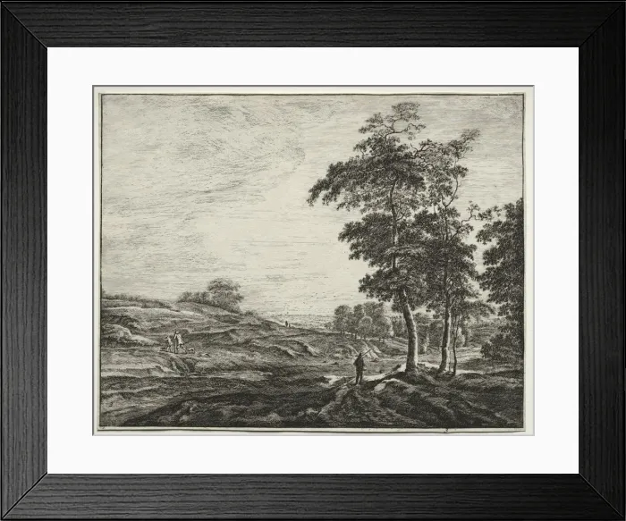 Framed Print : Six view in the wood of the Hague: Peasant Seen from the Back. Creator: Roelant Roghman (Dutch Framed Print : Six view in the wood of the Hague: Peasant Seen from the Back. Creator: Roelant Roghman (Dutch