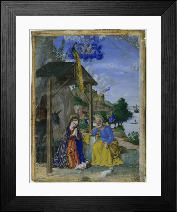 Framed Print : Single Miniature: The Nativity, c. 1515. Creator: Girolamo dai Libri (Italian, 1474-1555) Framed Print : Single Miniature: The Nativity, c. 1515. Creator: Girolamo dai Libri (Italian, 1474-1555)