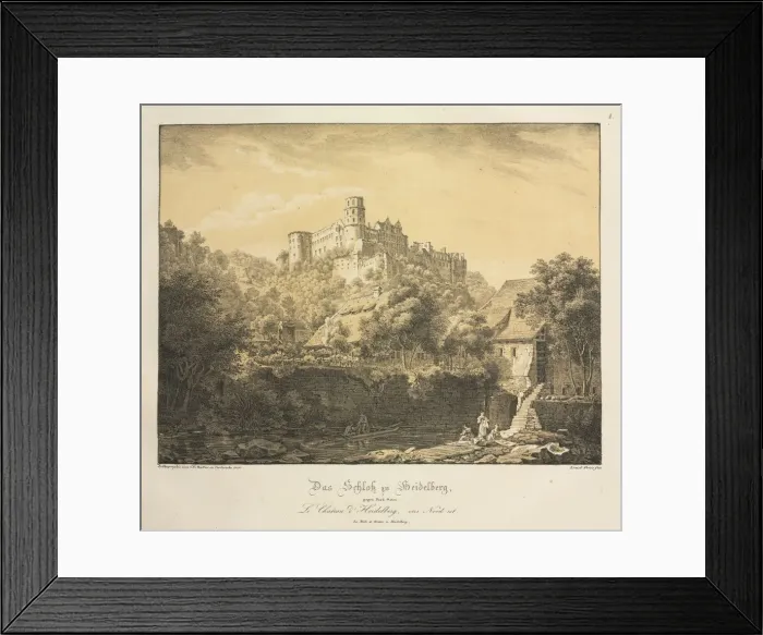 Framed Print : Six Views of Heidelberg Castle: Eastward, 1820 Framed Print : Six Views of Heidelberg Castle: Eastward, 1820