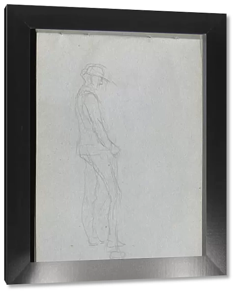 Sketchbook, page 11: Figure in Profile. Creator: Ernest Meissonier (French, 1815-1891)
