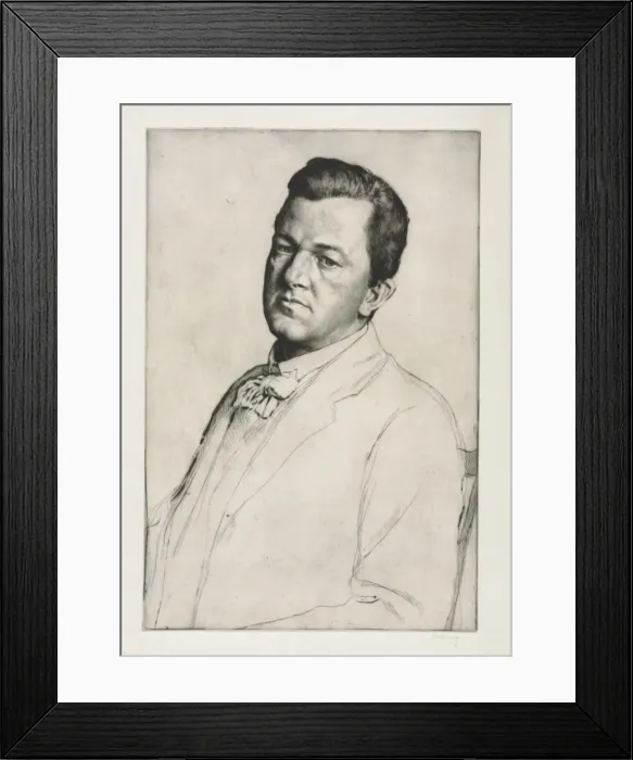 Framed Print : Sir Charles Holroyd, 1909. Creator: William Strang (British, 1859-1921) Framed Print : Sir Charles Holroyd, 1909. Creator: William Strang (British, 1859-1921)