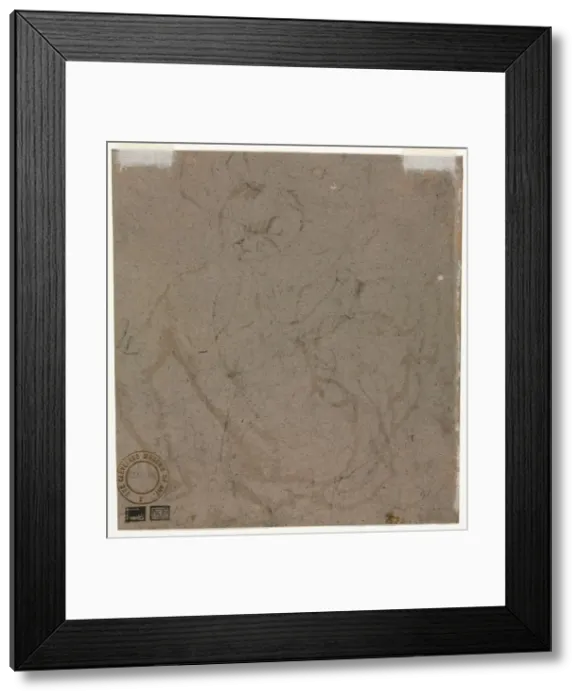 Framed Print : Sketch (verso), 1500s. Creator: Unknown Framed Print : Sketch (verso), 1500s. Creator: Unknown