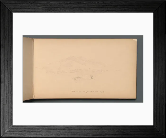 Framed Print : Sketchbook, page 12: White Mountians from foot of Randolph Hill, 1859 Framed Print : Sketchbook, page 12: White Mountians from foot of Randolph Hill, 1859