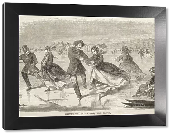 Skating on Jamaica Pond, near Boston, 1859. Creator: Winslow Homer (American, 1836-1910)
