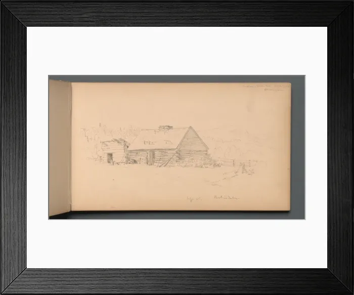 Framed Print : Sketchbook, page 14: Berlin Falls September 2nd, 1859 Framed Print : Sketchbook, page 14: Berlin Falls September 2nd, 1859