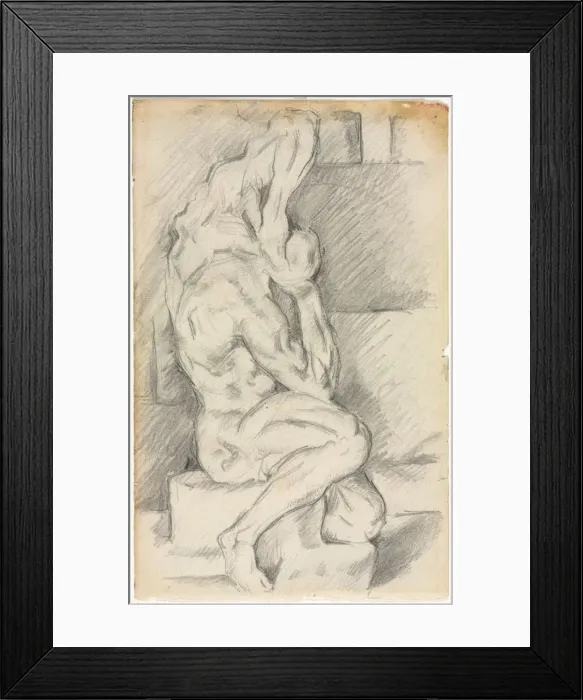 Framed Print : Sketch of Anatomical Sculpture (recto) Sketch of Madame Cezanne (verso), 1881 / 84 Framed Print : Sketch of Anatomical Sculpture (recto) Sketch of Madame Cezanne (verso), 1881 / 84