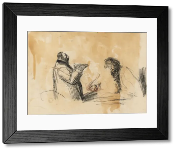 Framed Print : Sketch for In the Hospital (verso), fourth quarter 1800s or first third 1900s. Creator Framed Print : Sketch for In the Hospital (verso), fourth quarter 1800s or first third 1900s. Creator