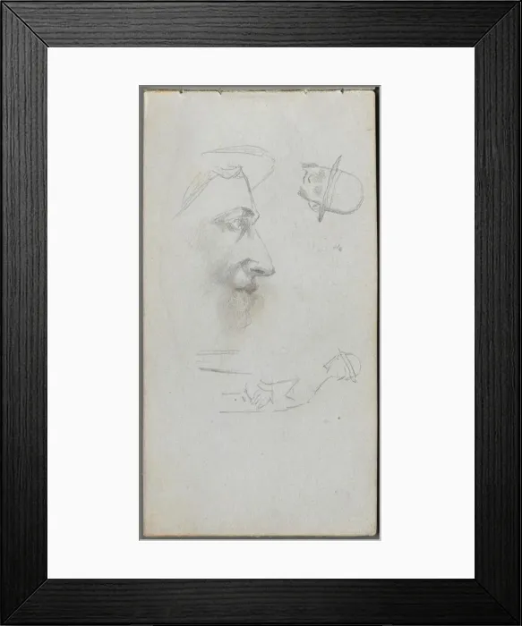 Framed Print : Sketchbook, page 14: Figures. Creator: Ernest Meissonier (French, 1815-1891) Framed Print : Sketchbook, page 14: Figures. Creator: Ernest Meissonier (French, 1815-1891)