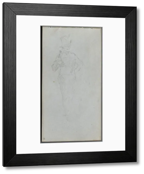 Framed Print : Sketchbook, page 15: Study of a Soldier. Creator: Ernest Meissonier (French, 1815-1891) Framed Print : Sketchbook, page 15: Study of a Soldier. Creator: Ernest Meissonier (French, 1815-1891)