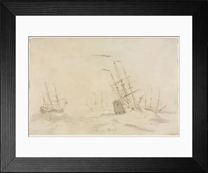Framed Print : Ships, second half 1600s. Creator: Ludolf Backhuysen (Dutch, 1631-1708) Framed Print : Ships, second half 1600s. Creator: Ludolf Backhuysen (Dutch, 1631-1708)