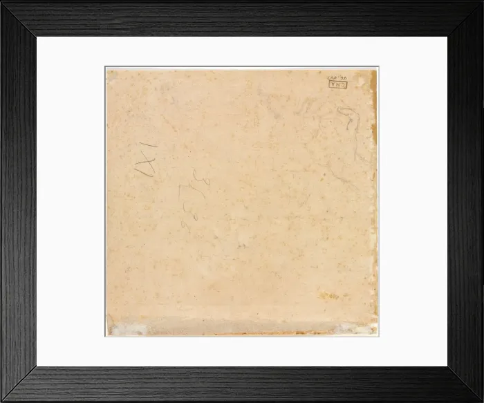 Framed Print : Sketch of a Hand (verso), 1700s. Creator: Pierre Lenfant (French, 1704-1787) Framed Print : Sketch of a Hand (verso), 1700s. Creator: Pierre Lenfant (French, 1704-1787)