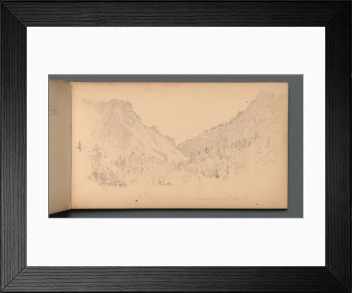 Framed Print : Sketchbook, page 18: Dixville Notch, Sept Framed Print : Sketchbook, page 18: Dixville Notch, Sept