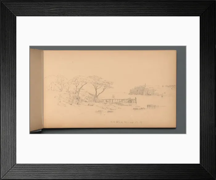 Framed Print : Sketchbook, page 20: Peaks Island, ME, Sept Framed Print : Sketchbook, page 20: Peaks Island, ME, Sept