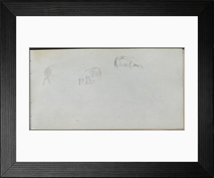 Framed Print : Sketchbook, page 20: Animal Study. Creator: Ernest Meissonier (French, 1815-1891) Framed Print : Sketchbook, page 20: Animal Study. Creator: Ernest Meissonier (French, 1815-1891)