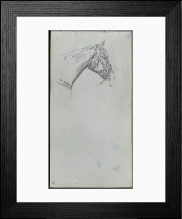 Framed Print : Sketchbook, page 21: Study of a Horse. Creator: Ernest Meissonier (French, 1815-1891) Framed Print : Sketchbook, page 21: Study of a Horse. Creator: Ernest Meissonier (French, 1815-1891)