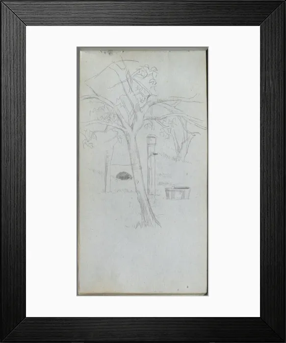 Framed Print : Sketchbook, page 36: Tree Study. Creator: Ernest Meissonier (French, 1815-1891) Framed Print : Sketchbook, page 36: Tree Study. Creator: Ernest Meissonier (French, 1815-1891)