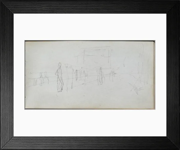 Framed Print : Sketchbook, page 40: Perspective Study. Creator: Ernest Meissonier (French, 1815-1891) Framed Print : Sketchbook, page 40: Perspective Study. Creator: Ernest Meissonier (French, 1815-1891)