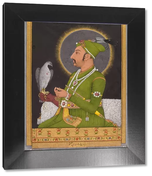 Posthumous portrait of the Mughal emperor Muhammad Shah (reigned 1719-1748)... (recto), 1764