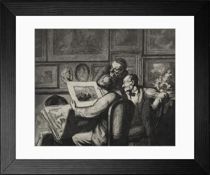Framed Print : Print Enthusiasts. Creator: Honore Daumier (French, 1808-1879) Framed Print : Print Enthusiasts. Creator: Honore Daumier (French, 1808-1879)