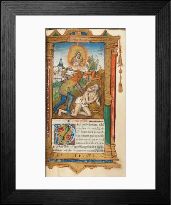 Framed Print : Printed Book of Hours (Use of Rome): fol, 78r, Job, 1510. Creator: Guillaume Le Rouge (French Framed Print : Printed Book of Hours (Use of Rome): fol, 78r, Job, 1510. Creator: Guillaume Le Rouge (French