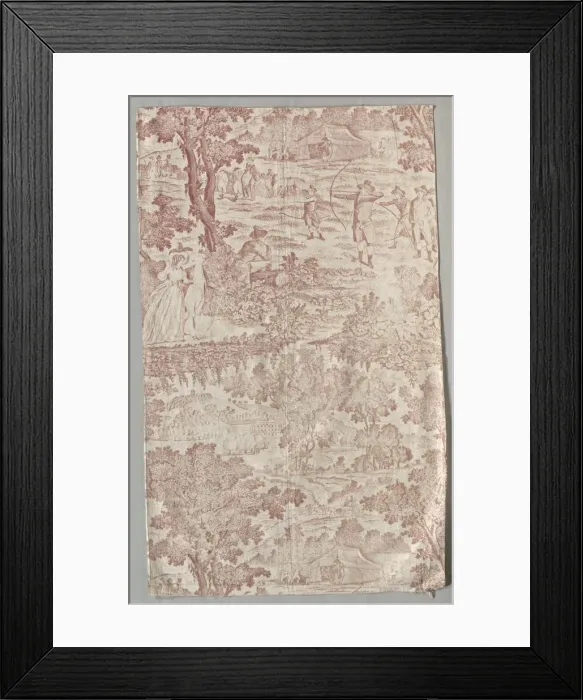 Framed Print : Printed Cotton Cloth, c. 1790. Creator: Unknown Framed Print : Printed Cotton Cloth, c. 1790. Creator: Unknown