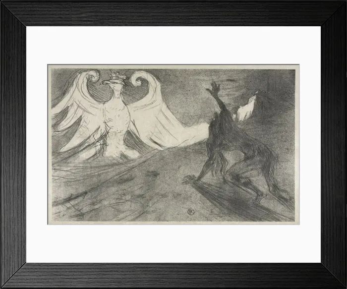Framed Print : Project for Frontispiece to: Au pied du Sinai, 1898. Creator: Henri de Toulouse-Lautrec Framed Print : Project for Frontispiece to: Au pied du Sinai, 1898. Creator: Henri de Toulouse-Lautrec