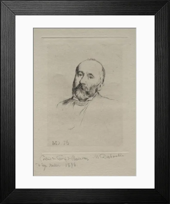 Framed Print : Puvis de Chavannes, 1876. Creator: Marcellin Gilbert Desboutin (French, 1823-1902) Framed Print : Puvis de Chavannes, 1876. Creator: Marcellin Gilbert Desboutin (French, 1823-1902)
