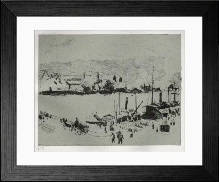 Framed Print : Quai Boieldieu in Rouen, c. 1896. Creator: Camille Pissarro (French, 1830-1903) Framed Print : Quai Boieldieu in Rouen, c. 1896. Creator: Camille Pissarro (French, 1830-1903)