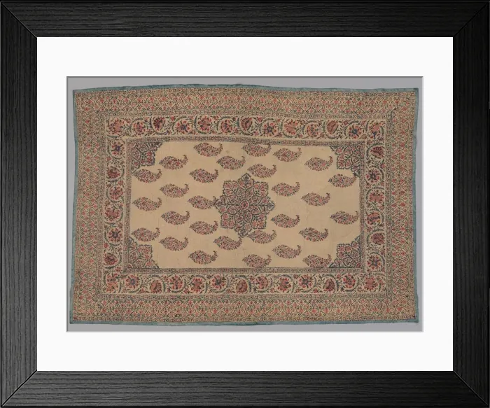 Framed Print : Prayer Mat, early 1800s. Creator: Unknown Framed Print : Prayer Mat, early 1800s. Creator: Unknown