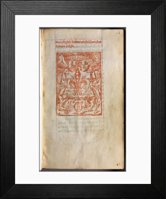 Framed Print : Printed Book of Hours (Use of Rome), 1510. Creator: Guillaume Le Rouge (French, Paris Framed Print : Printed Book of Hours (Use of Rome), 1510. Creator: Guillaume Le Rouge (French, Paris