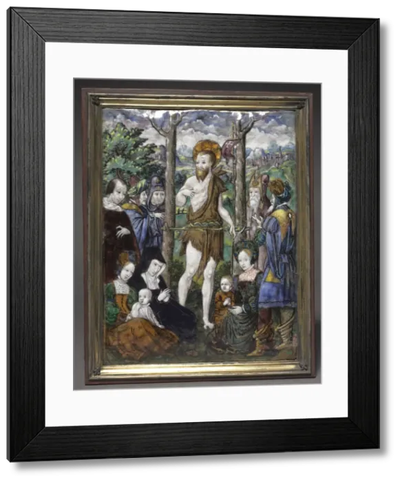 Framed Print : Preachment, 1500s. Creator: Leonard Limousin (French, c. 1505-1577), circle of Framed Print : Preachment, 1500s. Creator: Leonard Limousin (French, c. 1505-1577), circle of