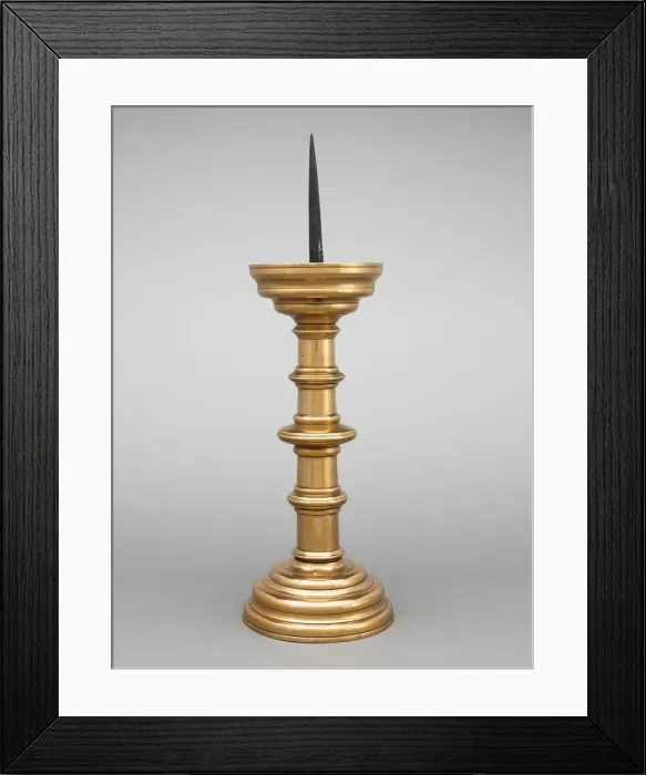 Framed Print : Pricket Candlestick, early 1500s. Creator: Unknown Framed Print : Pricket Candlestick, early 1500s. Creator: Unknown
