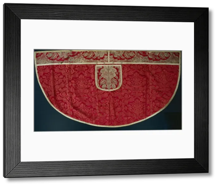 Framed Print : Priests Red Cope, Orphrey and Hood, late 1500s - early 1600s. Creator: Unknown Framed Print : Priests Red Cope, Orphrey and Hood, late 1500s - early 1600s. Creator: Unknown