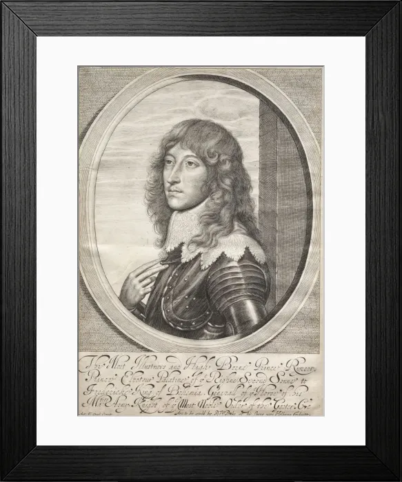 Framed Print : Prince Rupert. Creator: William Faithorne (British, 1616-1691) Framed Print : Prince Rupert. Creator: William Faithorne (British, 1616-1691)