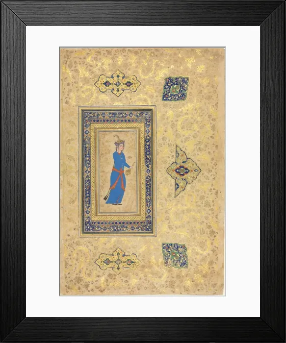 Framed Print : Princess with Wine Bottle and Cup (recto)…, c. 1550-1600. Creator: Unknown Framed Print : Princess with Wine Bottle and Cup (recto)…, c. 1550-1600. Creator: Unknown