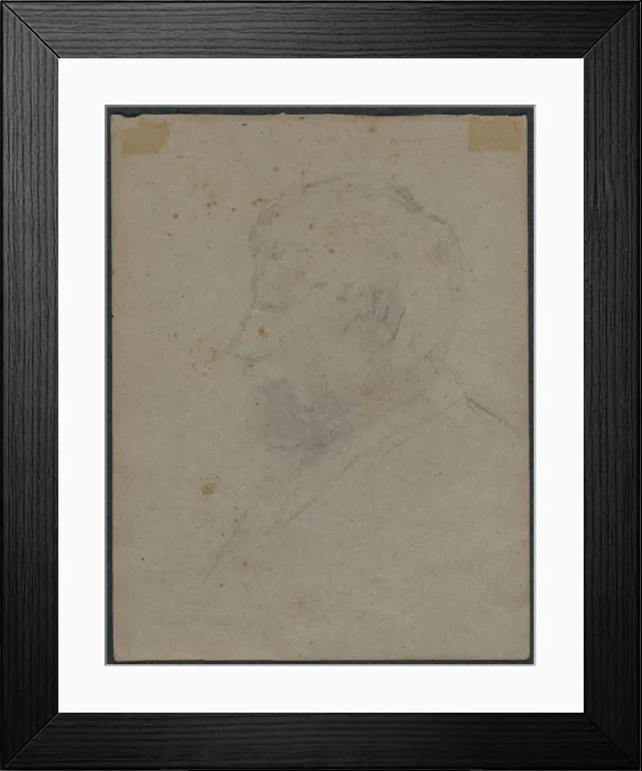 Framed Print : Profile Bust of a Man (verso), 1870s. Creator: Paul Gauguin (French, 1848-1903) Framed Print : Profile Bust of a Man (verso), 1870s. Creator: Paul Gauguin (French, 1848-1903)