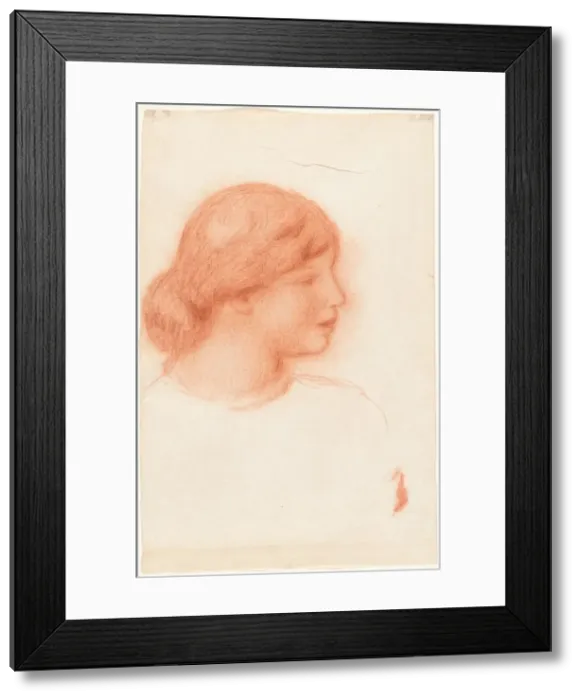 Framed Print : Profile of a Young Woman, c. 1910. Creator: Pierre-Auguste Renoir (French, 1841-1919) Framed Print : Profile of a Young Woman, c. 1910. Creator: Pierre-Auguste Renoir (French, 1841-1919)