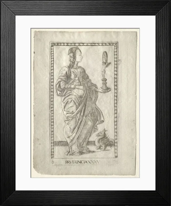 Framed Print : Prudence (from the Tarocchi, series B: Cosmic Principles & Virtues, #35), before 1467 Framed Print : Prudence (from the Tarocchi, series B: Cosmic Principles & Virtues, #35), before 1467