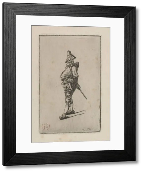 Framed Print : Punchinello, after Meissonier, 1876. Creator: Henri Charles Guerard (French, 1846-1897) Framed Print : Punchinello, after Meissonier, 1876. Creator: Henri Charles Guerard (French, 1846-1897)