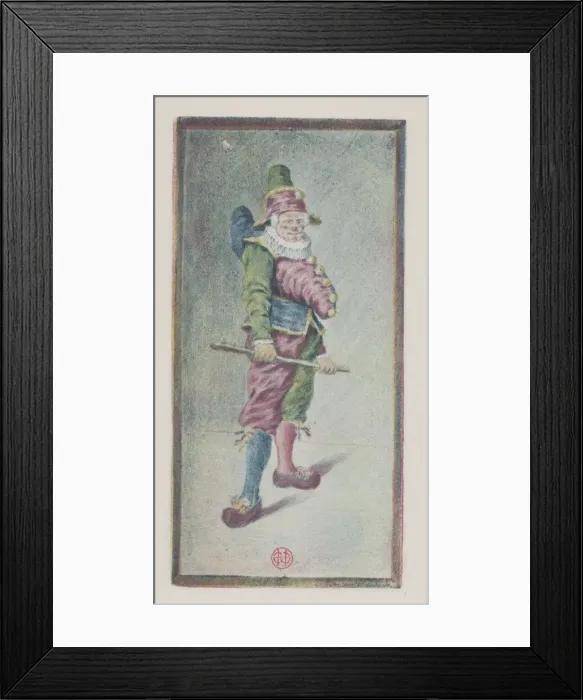 Framed Print : Punchinello, Three-quarters to the Right, c. 1887. Creator: Henri Charles Guerard (French Framed Print : Punchinello, Three-quarters to the Right, c. 1887. Creator: Henri Charles Guerard (French