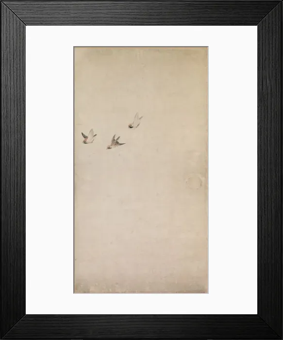 Framed Print : Puppies, Sparrows and Chrysanthemums, 1754-1799. Creator: Nagasawa Rosetsu (Japanese, 1754-1799) Framed Print : Puppies, Sparrows and Chrysanthemums, 1754-1799. Creator: Nagasawa Rosetsu (Japanese, 1754-1799)