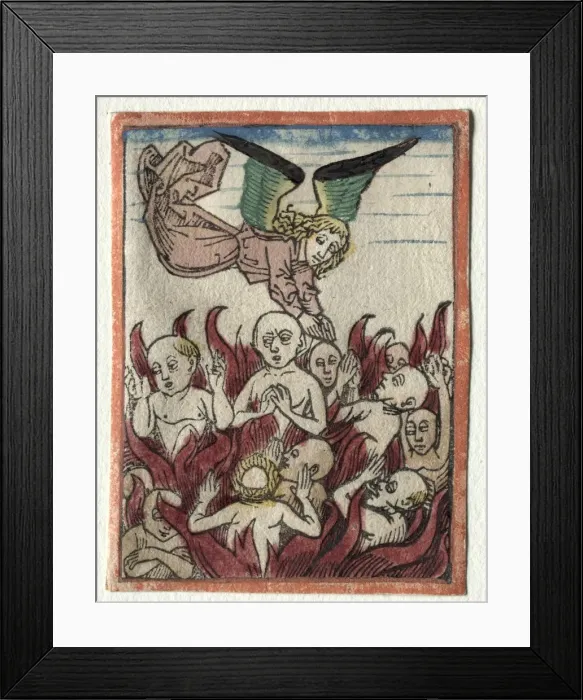 Framed Print : Purgatory, 1400s. Creator: Unknown Framed Print : Purgatory, 1400s. Creator: Unknown