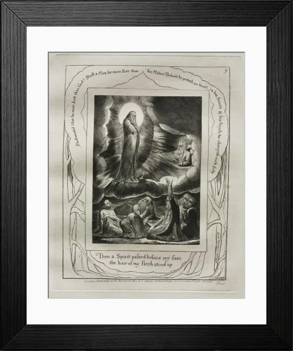 Framed Print : The Book of Job: Pl. 9, Then a Spirit passed before my face / the hair of my flesh stood up, 1825 Framed Print : The Book of Job: Pl. 9, Then a Spirit passed before my face / the hair of my flesh stood up, 1825